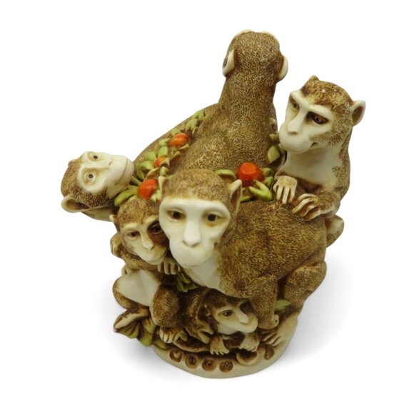 HARMONY KINGDOM Monkey Figurine Box Family Reunion Zookeepers Collection COA - Picture 5 of 9